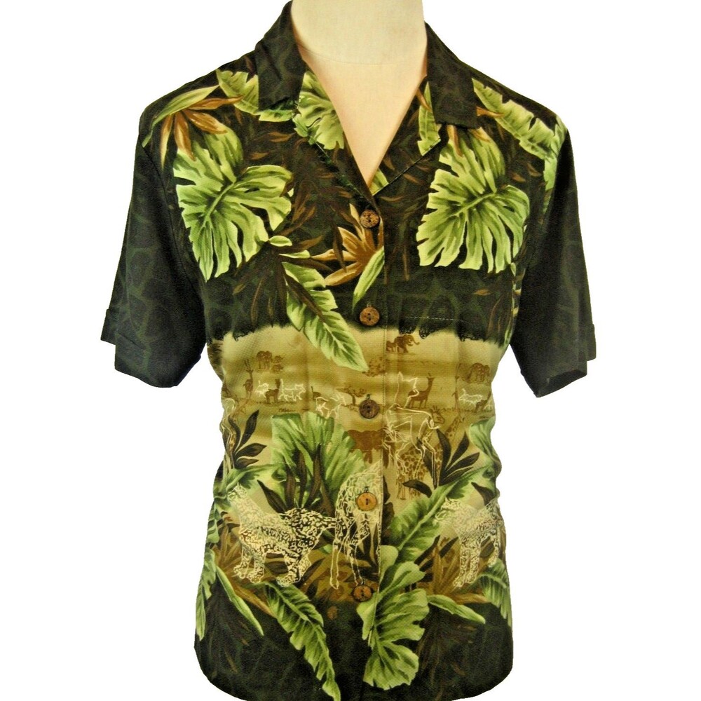 Mens T & Company 100% Rayon Hawaiian Aloha Island Casual Shirt sz XL